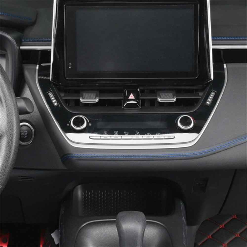 8m Car Interior Trim Strip Automobile Center Console PU Leather Adhesive Decorative Strip - Blue