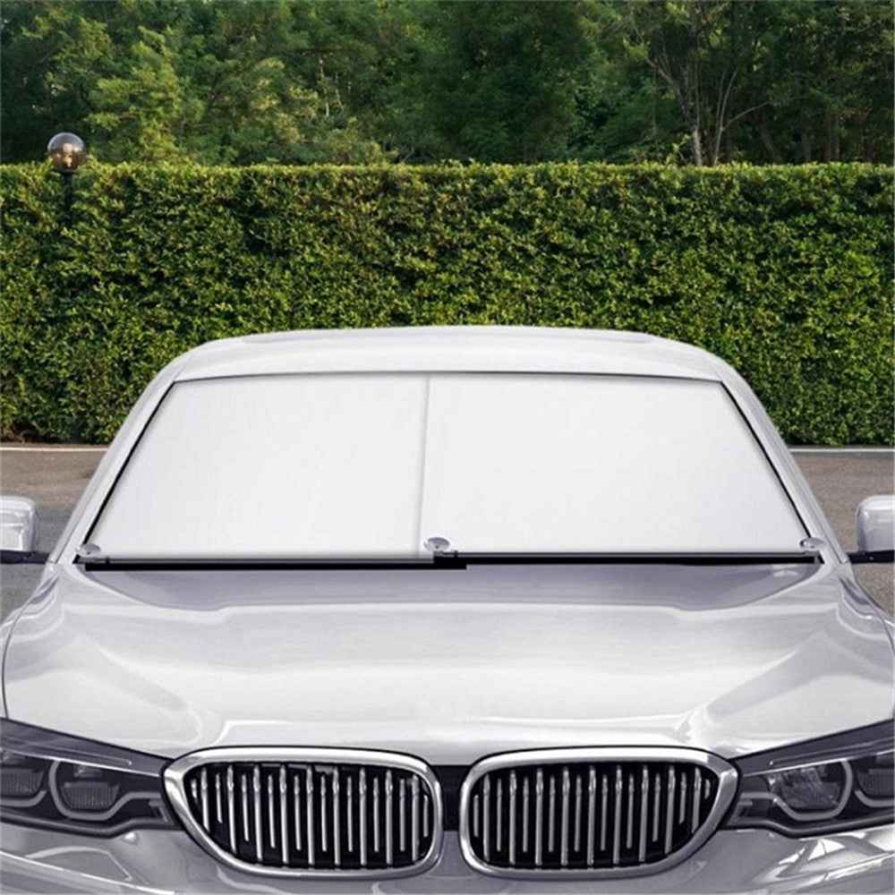 2Pcs Summer Car Windshield Sun Shade Umbrella Sunshade Cover UV Reflective Front Window Sun Visor