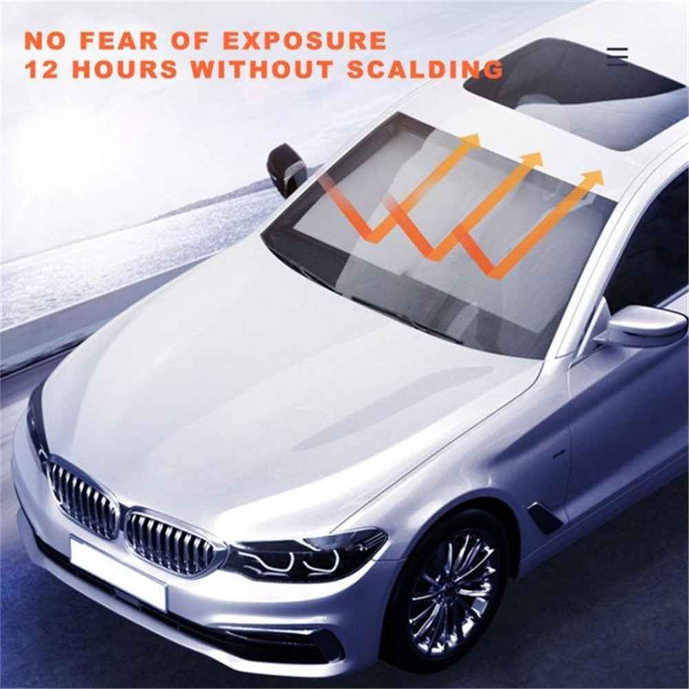 2Pcs Summer Car Windshield Sun Shade Umbrella Sunshade Cover UV Reflective Front Window Sun Visor
