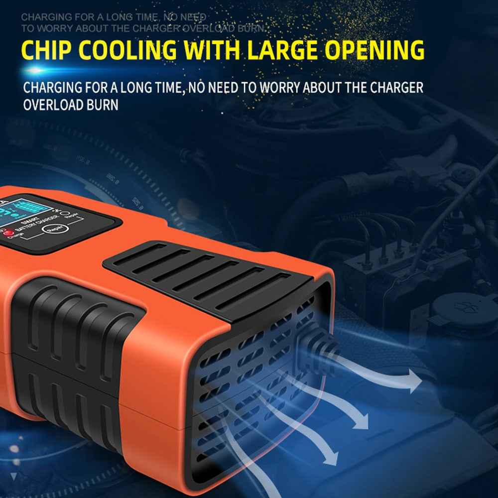 E-FAST ZYX-J99 6V / 12V Lead-Acid Battery Charger for Motorcycles, Tricycles Intelligent Repair Battery Charger - Yellow / EU Plug