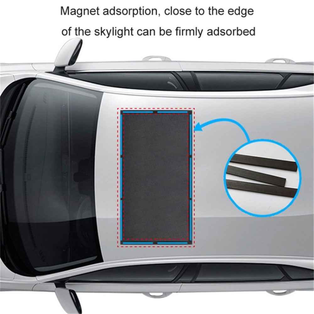 Magnetic Car Sunroof Window Sunshade UV Protection Anti Mosquito Mesh Cover Shading Net, Size L: 100*65cm
