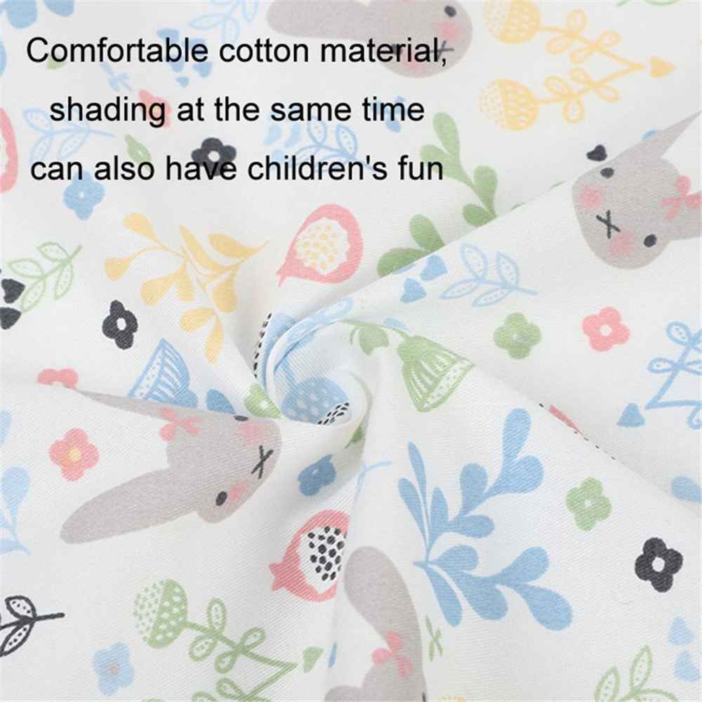 Cute Pattern Printed Car Window Anti-UV Curtain Cotton Cloth Vehicle Side Window Sun Shade Curtain - Flower / Blue