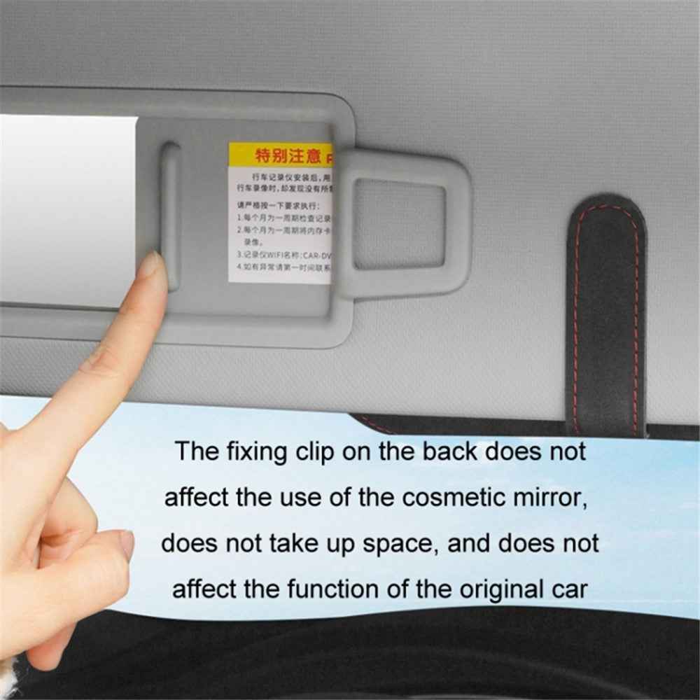 Universal Clip-on Sunglasses Case for Car Sunvisor Card Holder Glasses Storage Box - Green