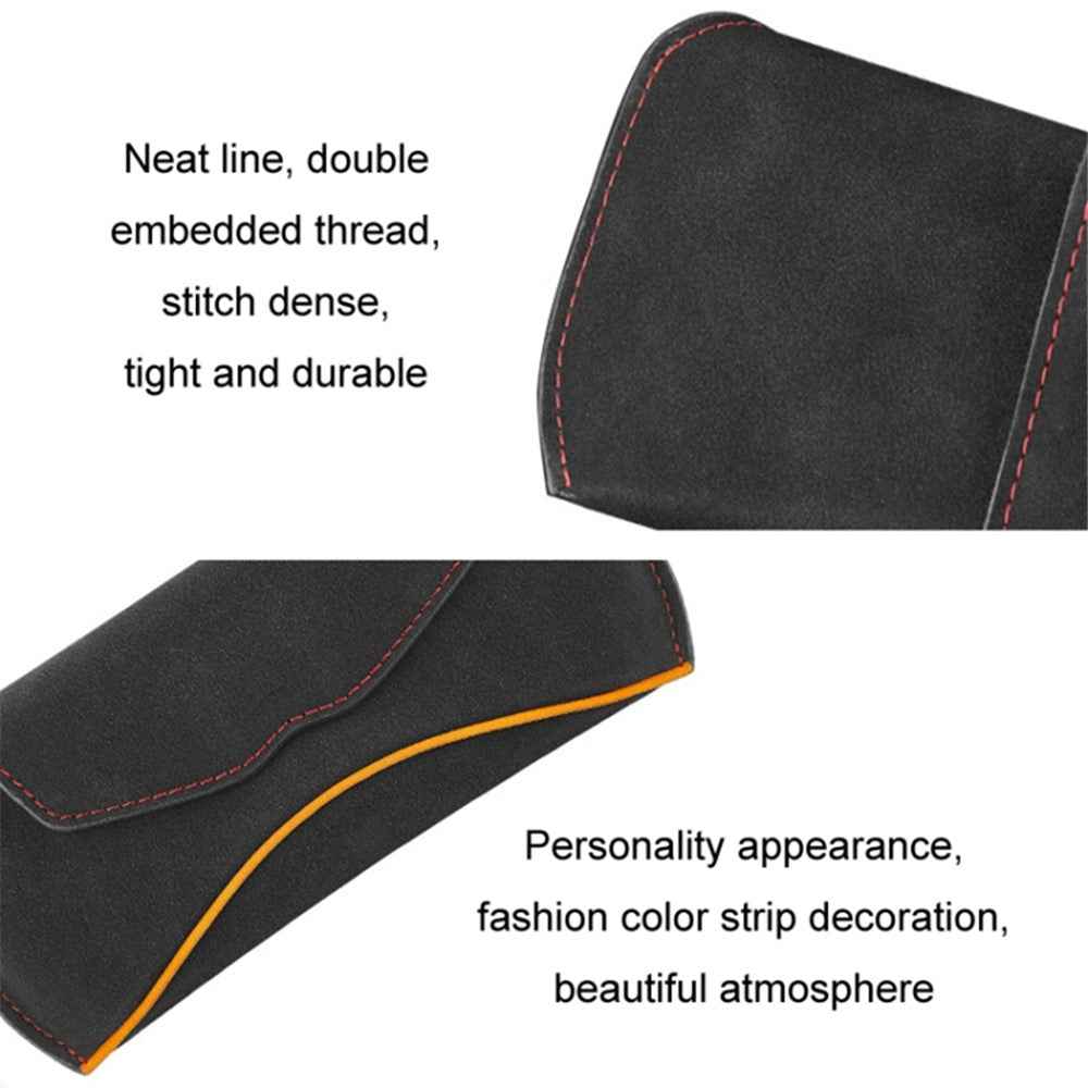 Universal Clip-on Sunglasses Case for Car Sunvisor Card Holder Glasses Storage Box - Green