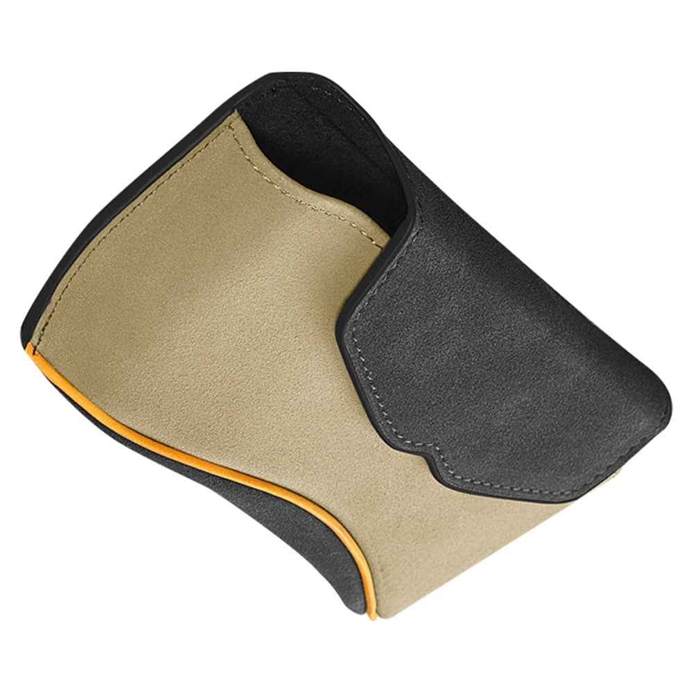 Universal Clip-on Sunglasses Case for Car Sunvisor Card Holder Glasses Storage Box - Beige