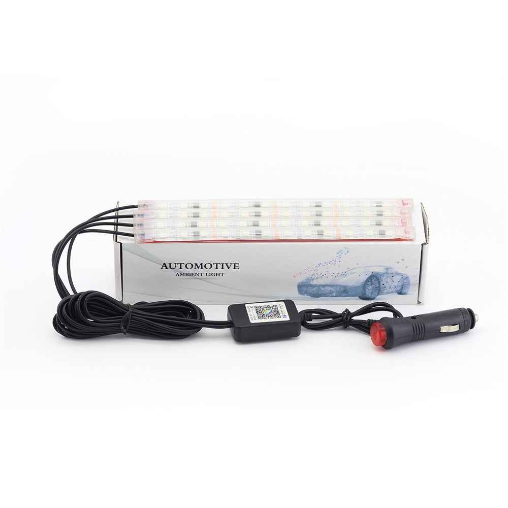 M1U72 72 LED Beads Colorful Ambient Lights Car Interior Lights SUV Footwell Bluetooth-compatible APP Controlled Lamps