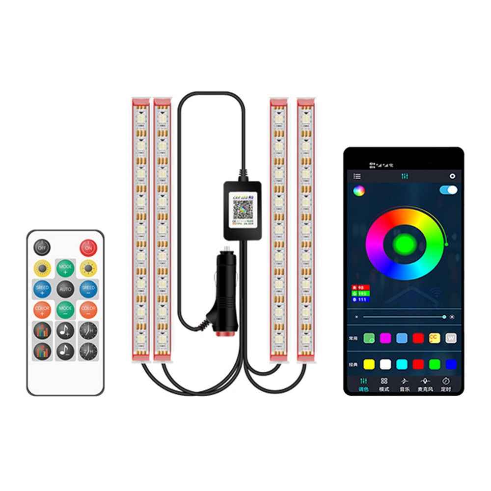 M236 Car Footwell Lights 36 LED Beads Lamps Bluetooth-compatible APP Remote Controll Lighting Decoration for SUV