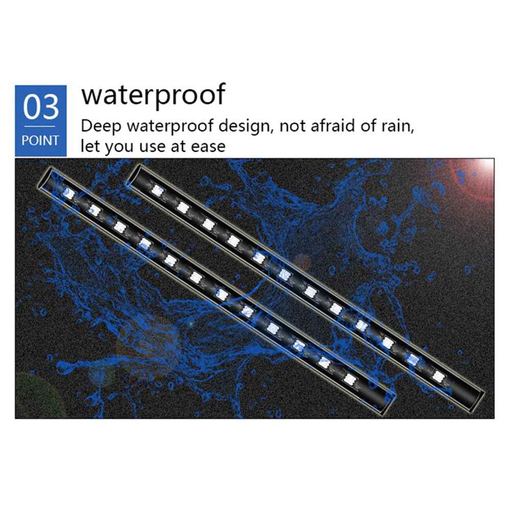 E1U USB 12V 24 LED Car Light Strip Monochrome Car Ambient Light for Car Internal Decoration - Red