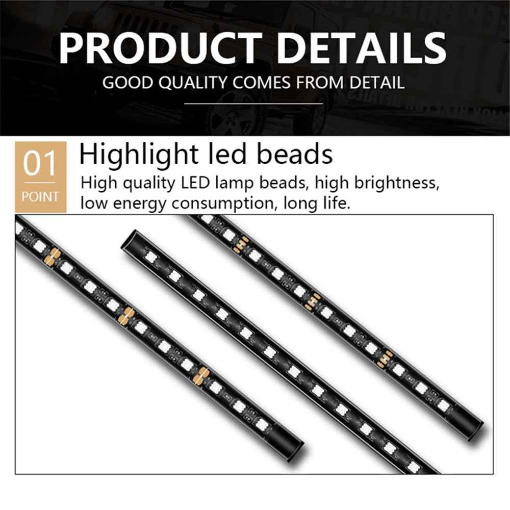 E1 24 LED Monochrome Car Light Strip Cigarette Lighter 12V Waterproof Car Ambient Light Bar - Pink Purple