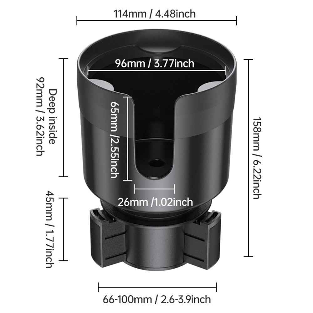 SD-1039 Plastic Car Cup Holder Expander Adapter with Adjustable Base for Drinks Mugs Bottles