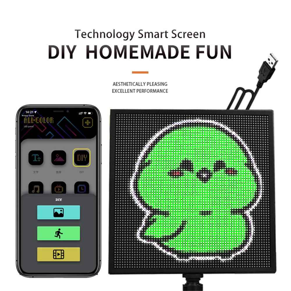 P64L Car LED Sign App Programmable Rear Windshield Scrolling Message LED Matrix Panel DIY Text Pattern Expression Screen