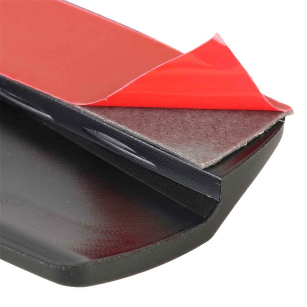 1 Pair Solid Color Car Front Bumper Protectors Strips Anti-Collision Silicone Trim Covers, Size L - Grey