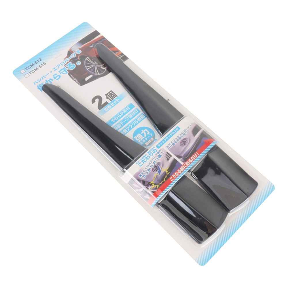 1 Pair Solid Color Car Front Bumper Protectors Strips Anti-Collision Silicone Trim Covers, Size L - Grey