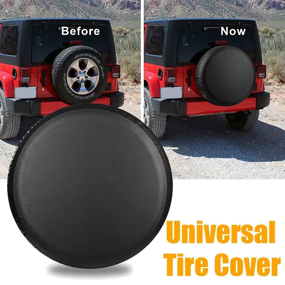 KG0167 12-Inch SUV Truck Wheel Cover Protector Litchi Texture Leather Car Tire Cover for 20-22 Inch Tire