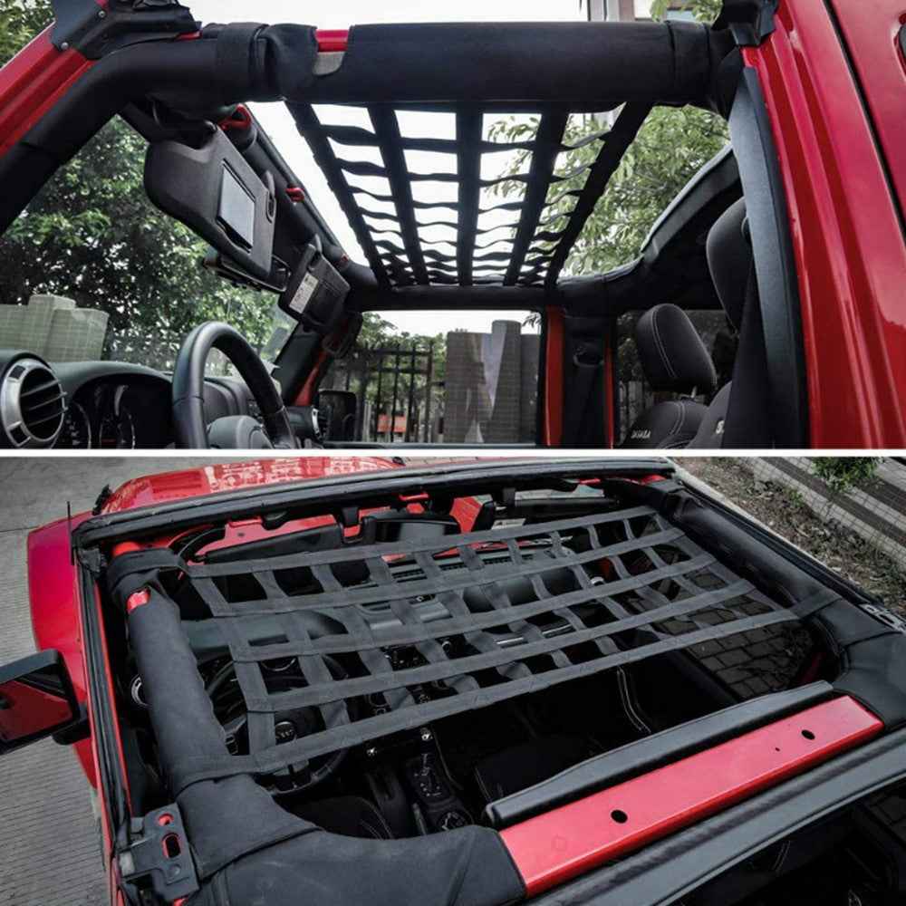 KG0091 Car Roof Cargo Net SUV Cargo Storage Mesh Hammock Automotive Accessory