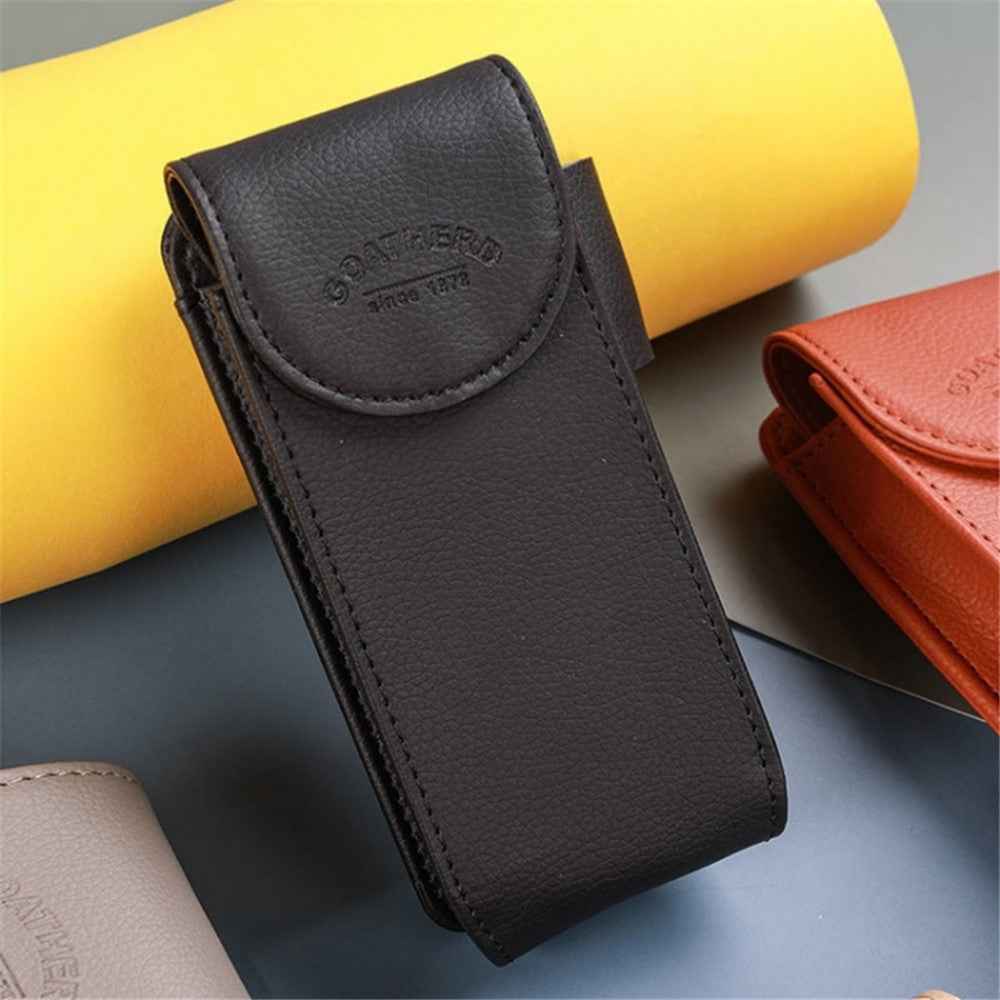 GOATHERD Car Sun Visor Mount Microfiber Leather Sunglasses Storage Bag Glasses Holder Pouch - Black