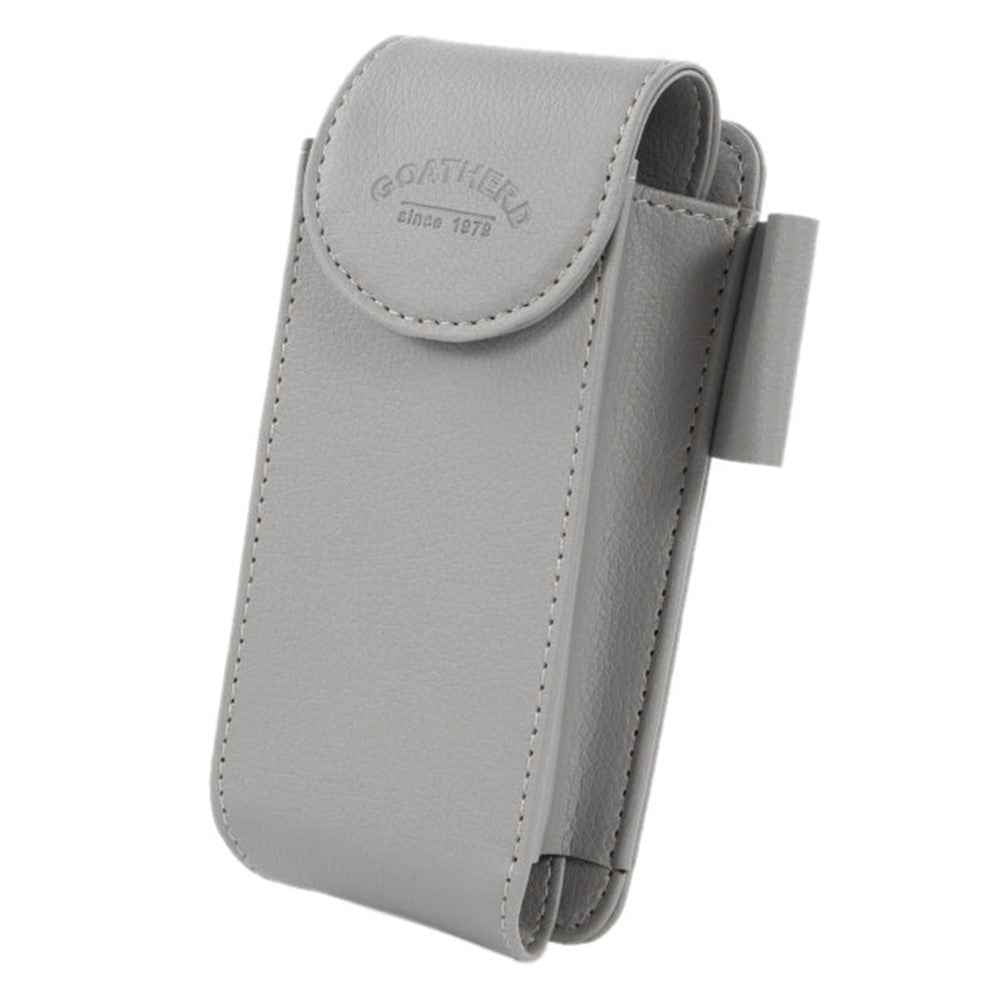 GOATHERD Car Sun Visor Mount Microfiber Leather Sunglasses Storage Bag Glasses Holder Pouch - Grey