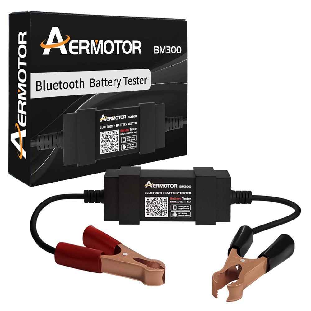 AERMOTOR BM300 Car Battery Tester Wireless Bluetooth-compatible 12V Car Battery Testing Charging Cranking Analyzer for Android iOS