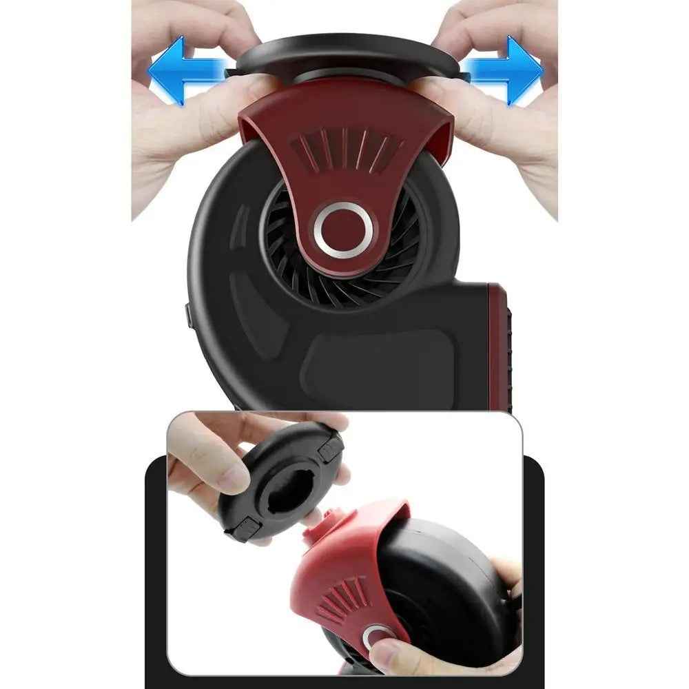 9769 12V Car Heater Lightweight Defrost and Defog Car Warmer Cigarette Lighter Vehicle Heating Device - Black  /  Red