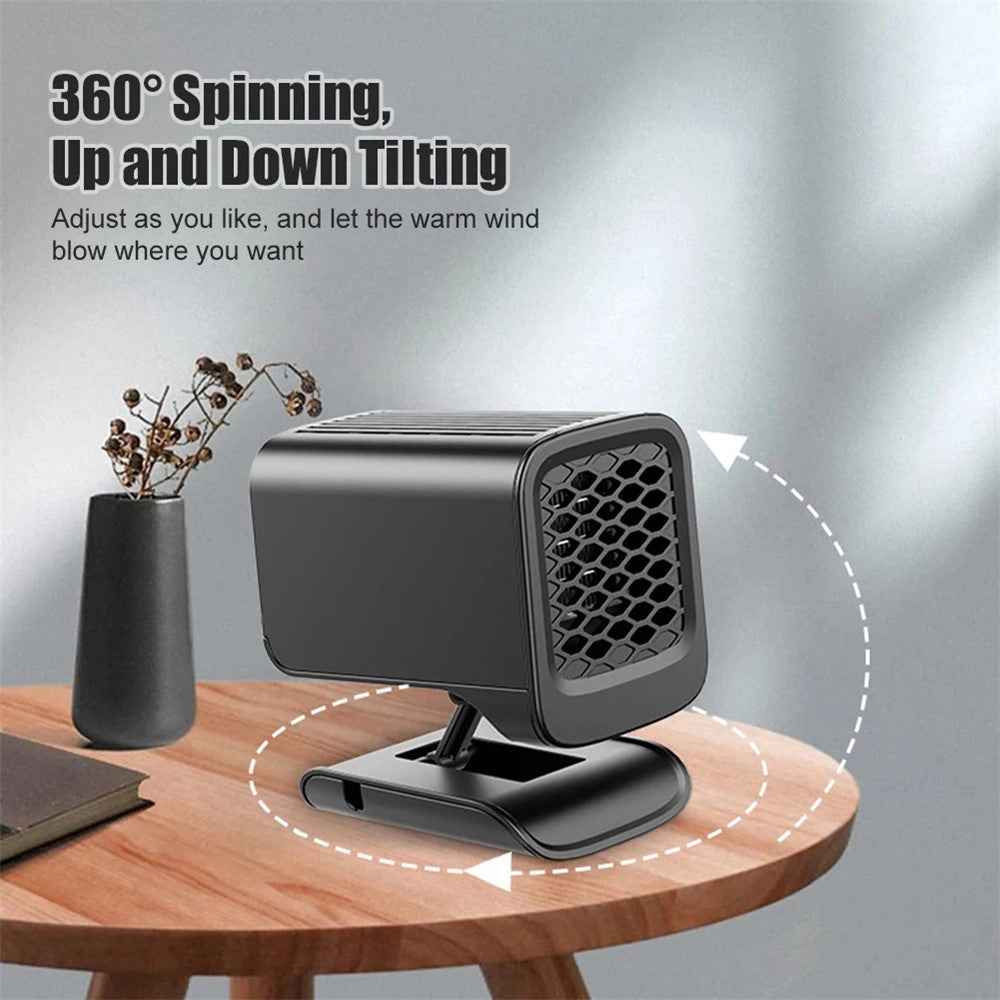 9729 12V Car Foldable Heater Windshield Defrosting Defogging Heating Fan Vehicle Interior Heating Device