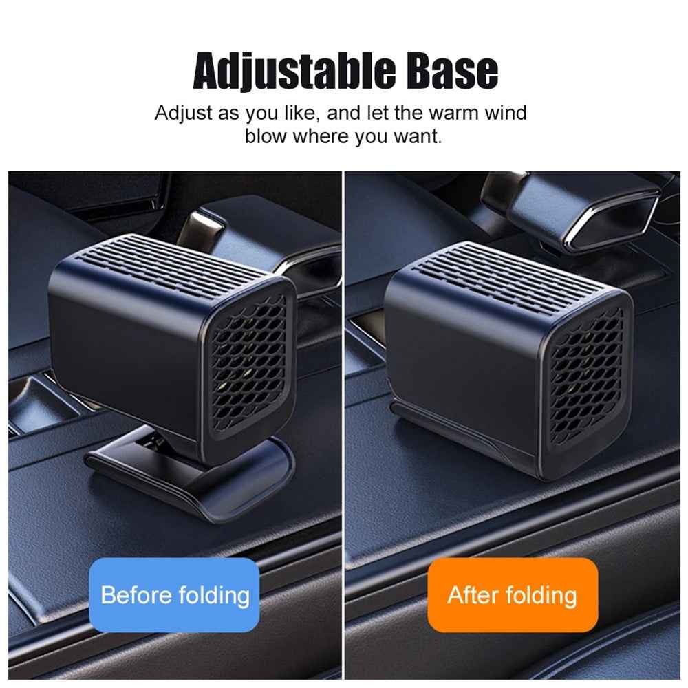 9729 12V Car Foldable Heater Windshield Defrosting Defogging Heating Fan Vehicle Interior Heating Device