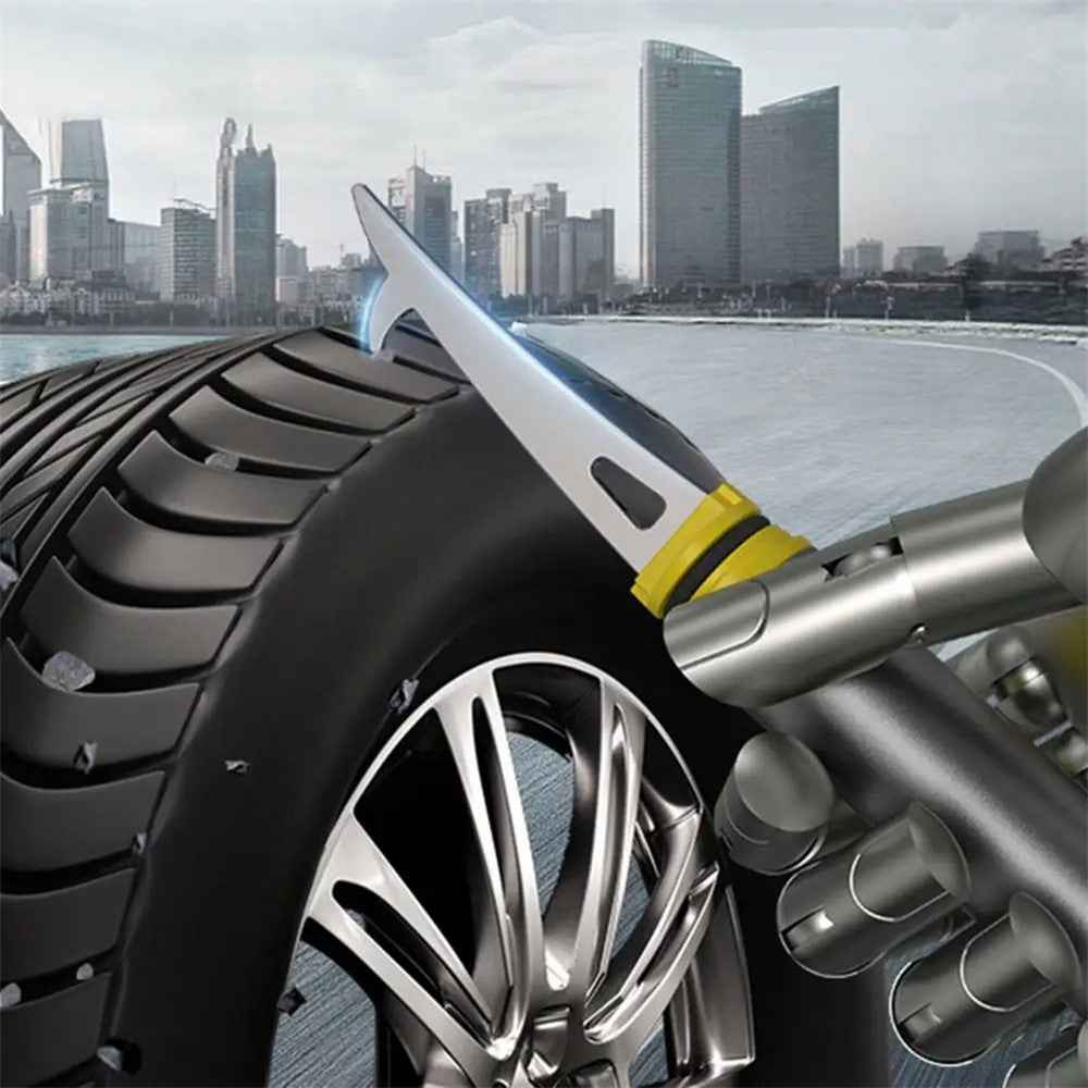 9718 TPU+Aluminum Alloy 2-in-1 Car Window Double-sided Snow Removal Shovel Tire Gravel Cleaning Tool