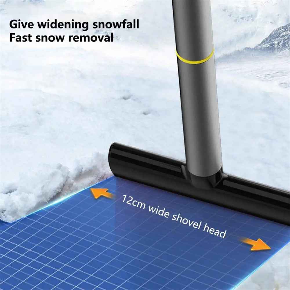 9718 TPU+Aluminum Alloy 2-in-1 Car Window Double-sided Snow Removal Shovel Tire Gravel Cleaning Tool