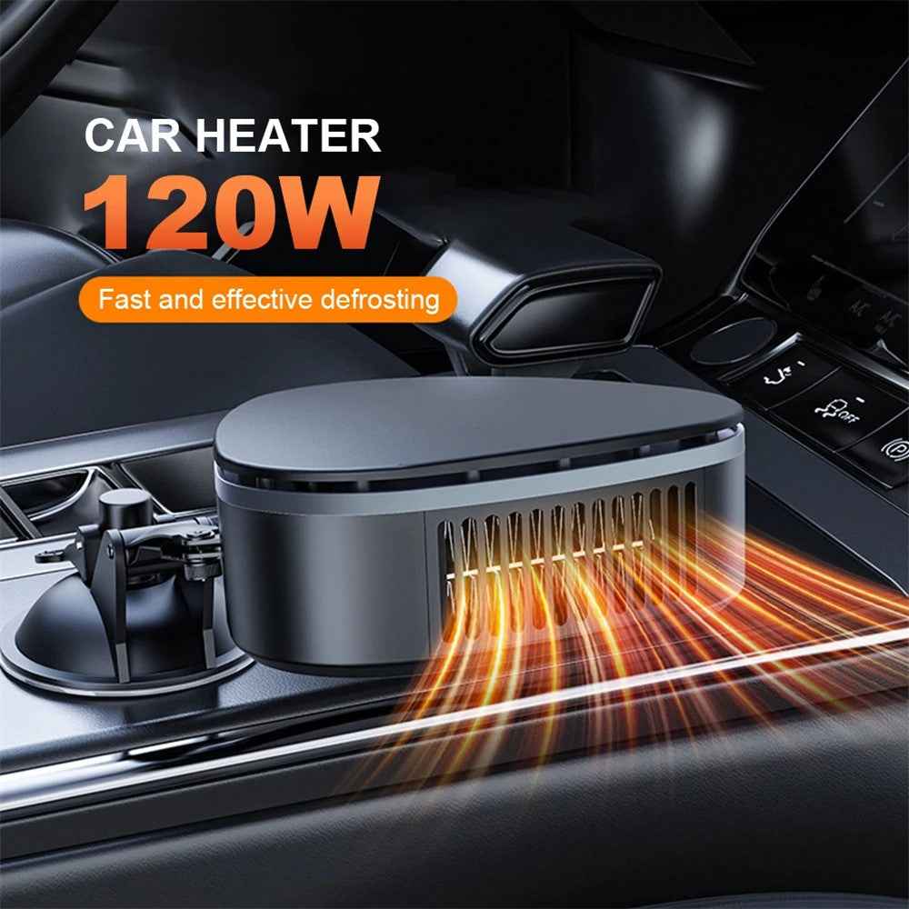 9741A 12V Portable Car Heater with Suction Bracket Defogger Defroster 2 in 1 Fast Heating / Cooling Fan, Purifying Version
