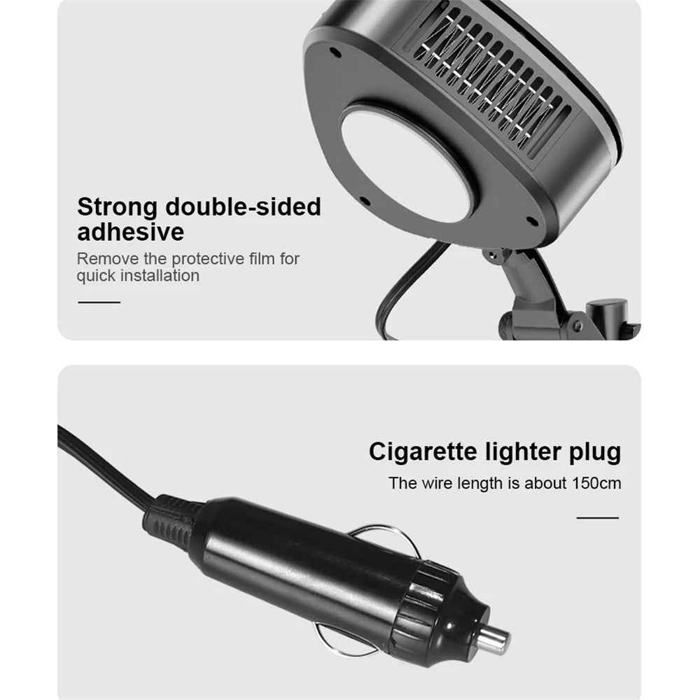 9738A 12V Car Mounted Heater Air Heating / Cooling Fan for Defrost and Defogger Car Warmer, Standard Version