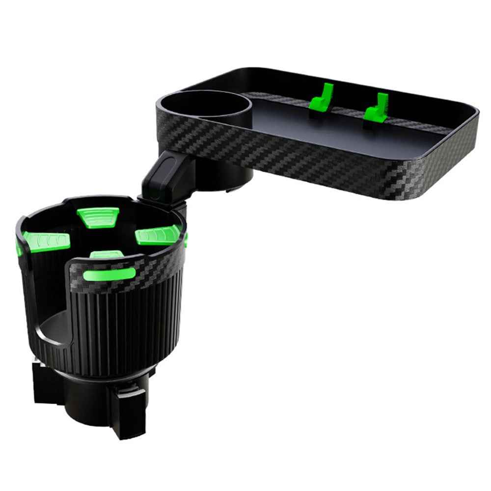CARFU AC-2392 Square Car Tray Removable Large Insulated Cup Coffee Food Container Car Cup Holder - Green