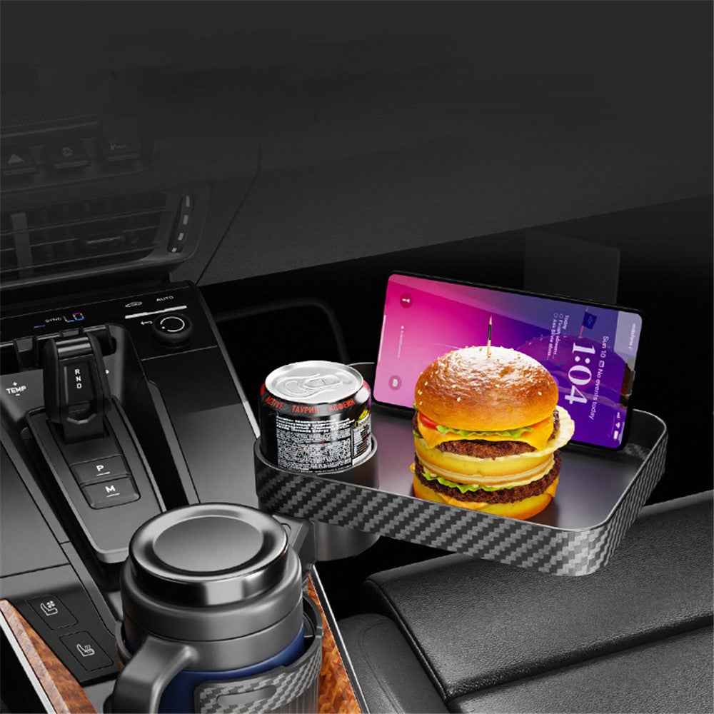 CARFU AC-2392 Square Car Tray Removable Large Insulated Cup Coffee Food Container Car Cup Holder - Green