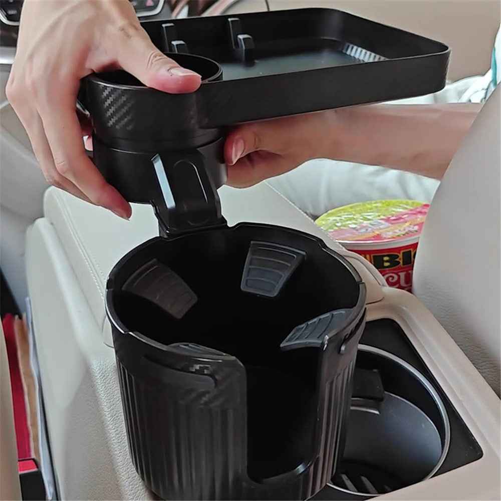 CARFU AC-2392 Square Car Tray Removable Large Insulated Cup Coffee Food Container Car Cup Holder - Green