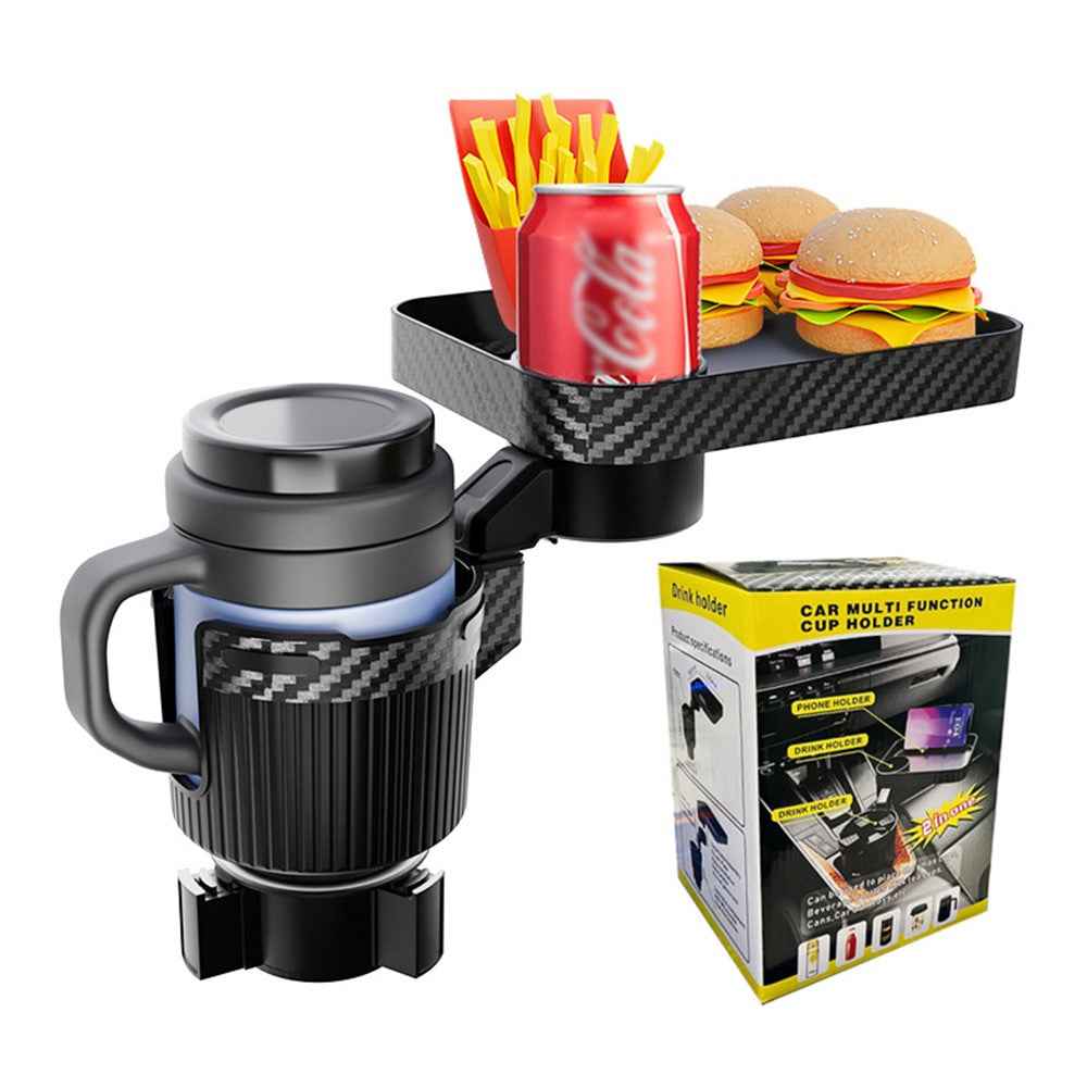 CARFU AC-2392 Square Car Tray Removable Large Insulated Cup Coffee Food Container Car Cup Holder - Green