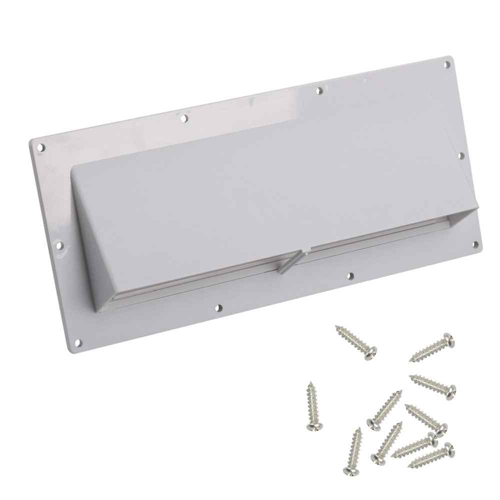 A8664 PP RV Range Motorhome Trailer Hood Exhaust Vent Cover Enhance Airflow (Include 10Pcs Screws) - White
