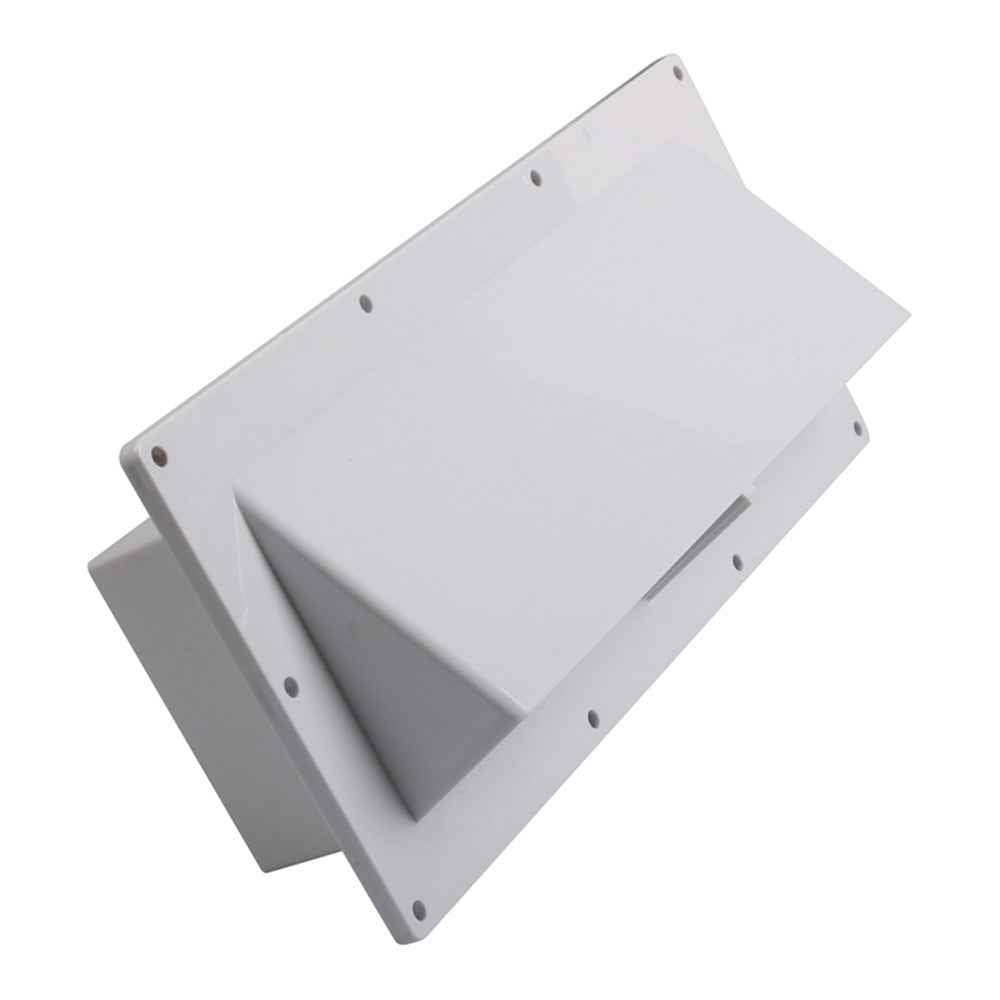 A8664 PP RV Range Motorhome Trailer Hood Exhaust Vent Cover Enhance Airflow (Include 10Pcs Screws) - White