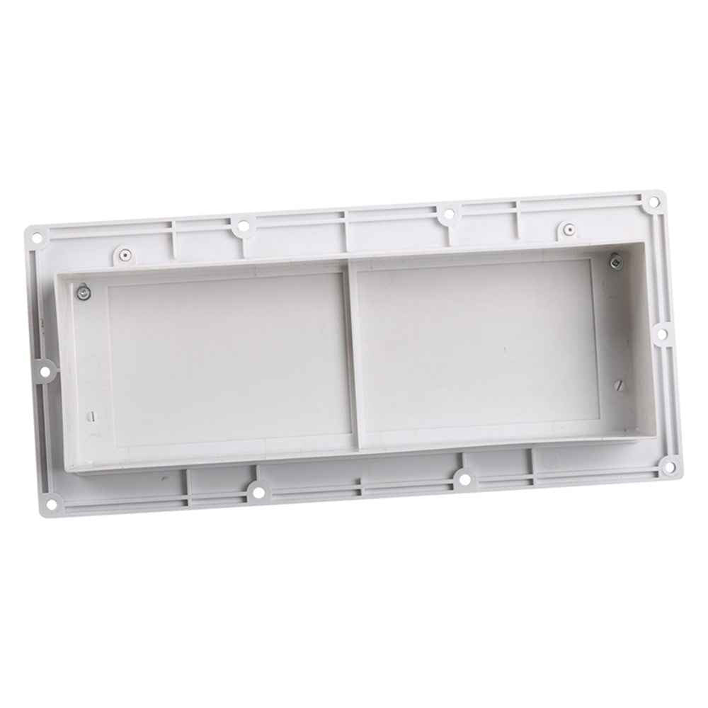 A8664 PP RV Range Motorhome Trailer Hood Exhaust Vent Cover Enhance Airflow (Include 10Pcs Screws) - White
