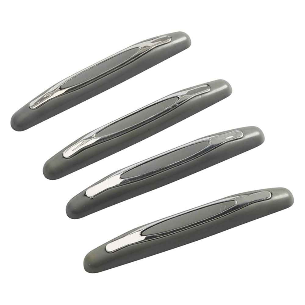 A8618-03 4Pcs Car Truck Door Anti-collision Strip PVC+ABS Vehicle Door Anti-collision Strips - Grey