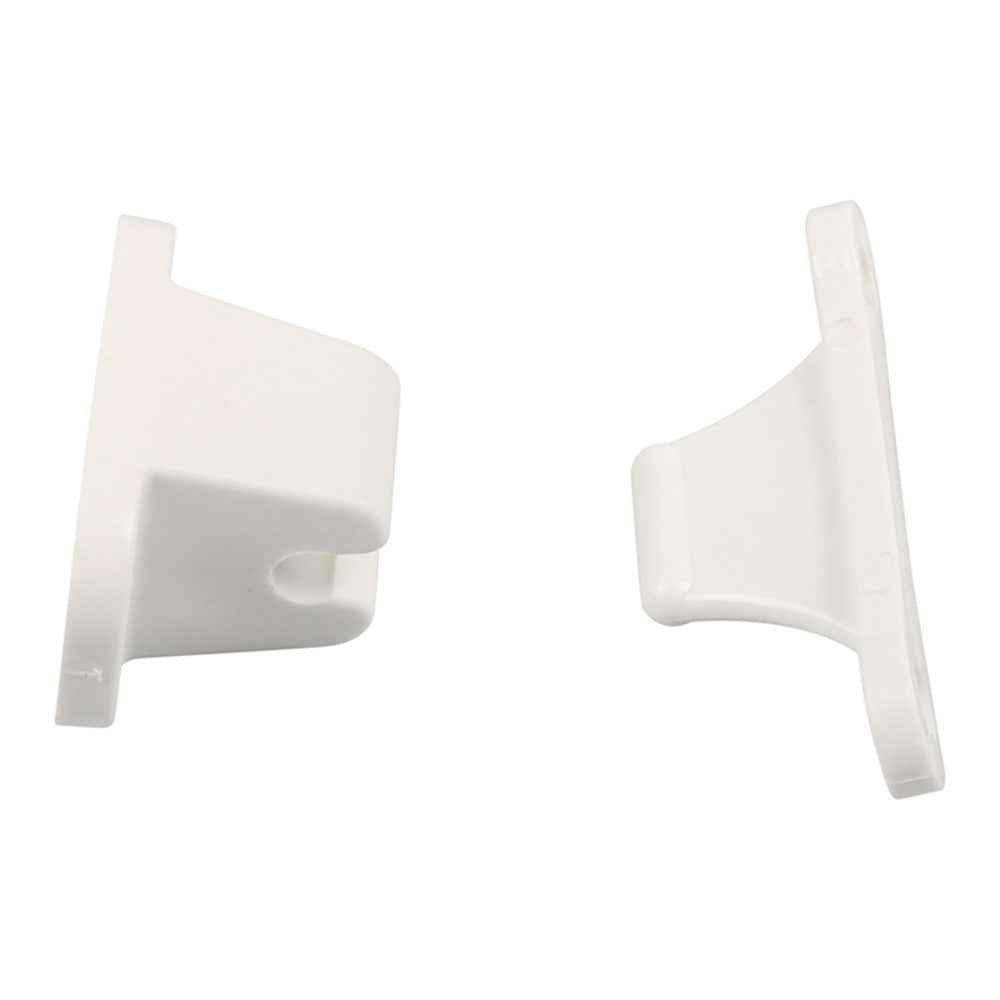 A8624 2Pair White T-Shape Door Retainer Kit Door Stop Retaining Catch Holder Set with Screws for Camper RV Motorhome #2-2