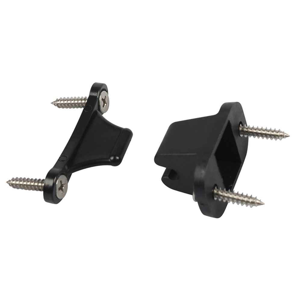 A8624 2Pair Black Door Retainer Kit for Camper RV Motorhome T-Shape Door Stop Retaining Catch Holder Set with Screws #2-2