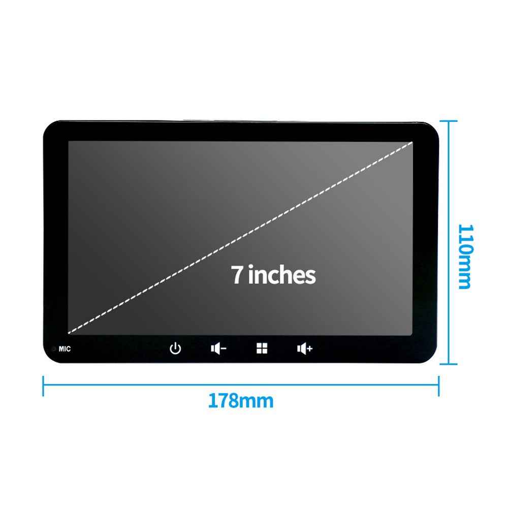 W507A 7-inch HD Touch Screen Car Play 2.4GHz WiFi Potable Car Stereo with Mirror Link Android Auto, Flat Stand