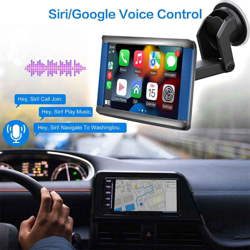 W503A 7.0-inch HD Display Wireless / Wired Car Play Android Auto Portable Car Stereo Support Mirror Link, Bluetooth-compatible