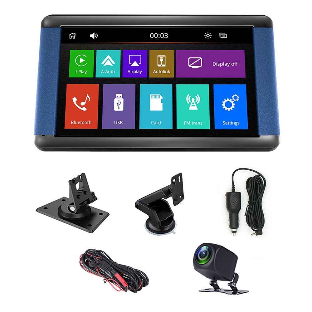 W503B Wireless / Wired Portable Car Play with AHD Camera, 7.0-inch HD Display Car Stereo Support Mirror Link, Android Auto