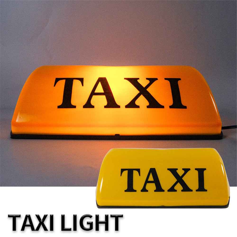 CARFU AC-777A 12V Universal Magnetic Taxi Roof Light PP Taxi LED Lamp - Yellow