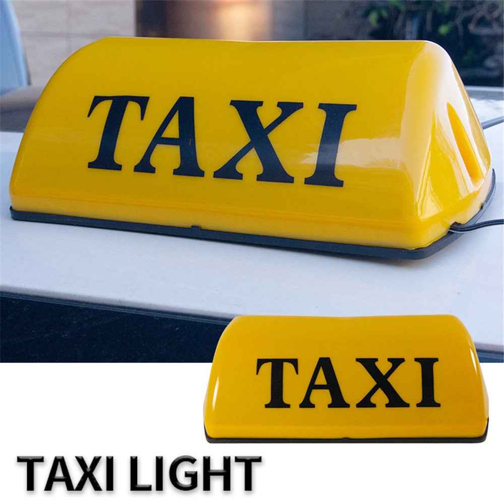 CARFU AC-777A 12V Universal Magnetic Taxi Roof Light PP Taxi LED Lamp - Yellow