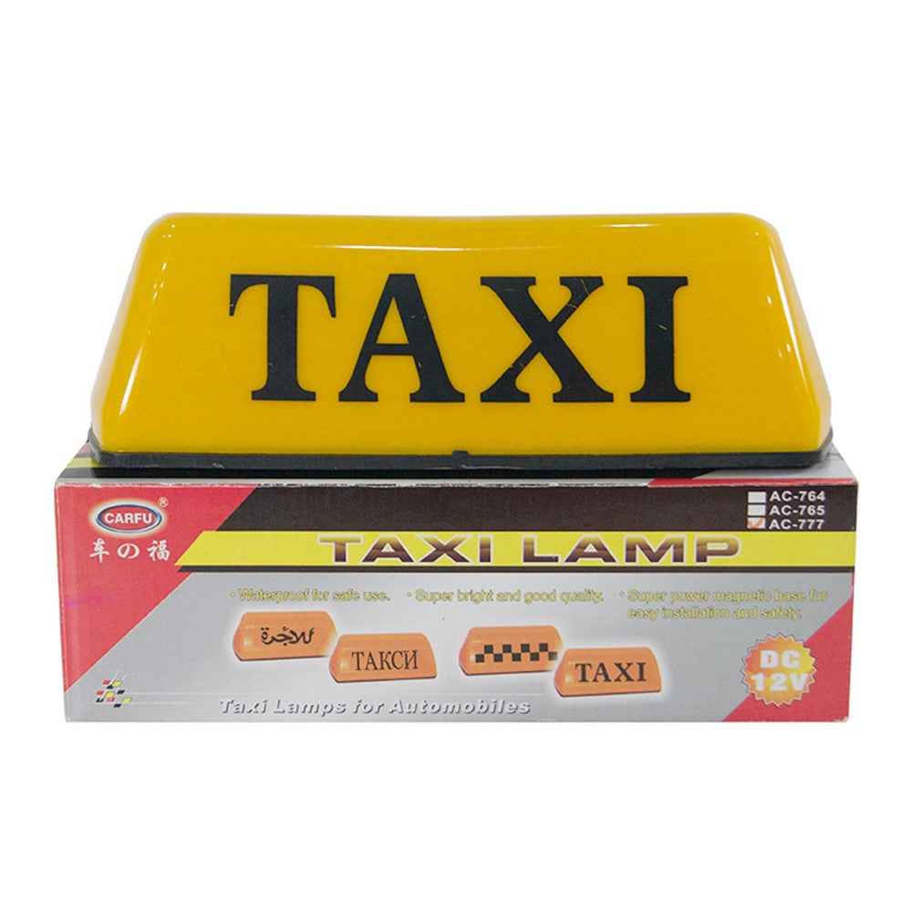 CARFU AC-777A 12V Universal Magnetic Taxi Roof Light PP Taxi LED Lamp - White