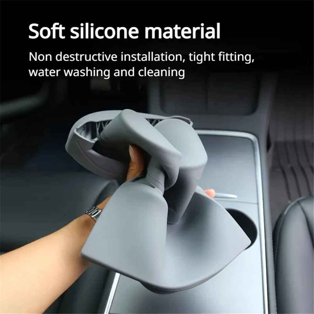 For Tesla Model 3 / Y Cup Holder Center Console Glasses Card Storage Tray - Grey