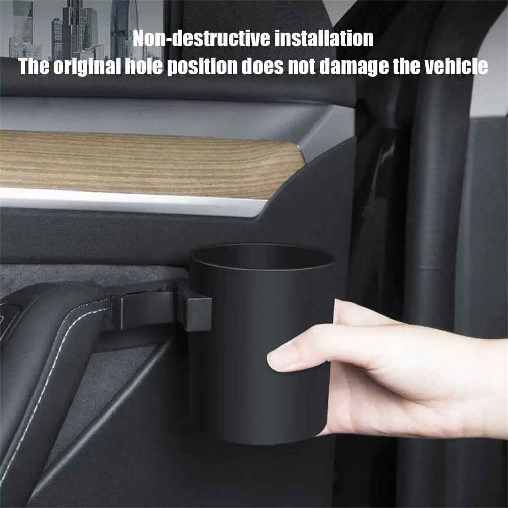 ALZH070 2Pcs For Tesla Model 3  /  Y Car Door Cup Holder Drink Storage Box