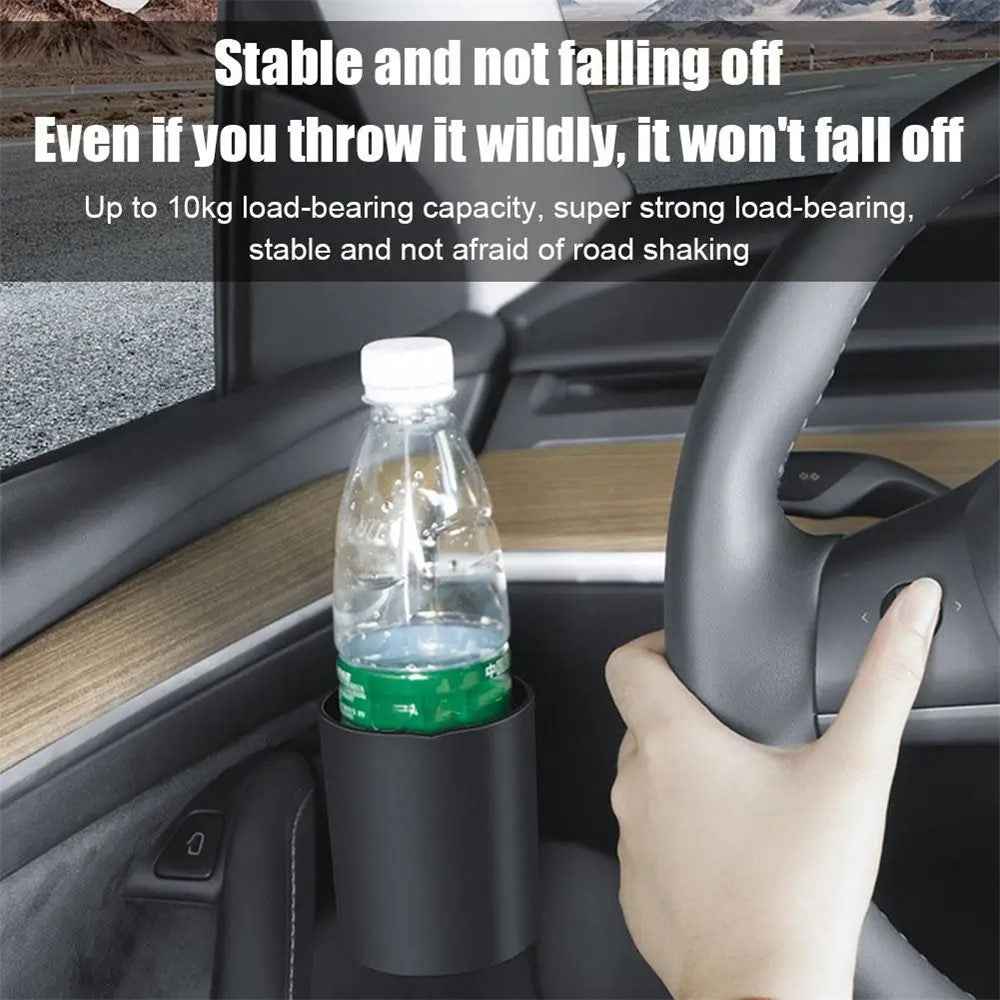 ALZH070 2Pcs For Tesla Model 3  /  Y Car Door Cup Holder Drink Storage Box