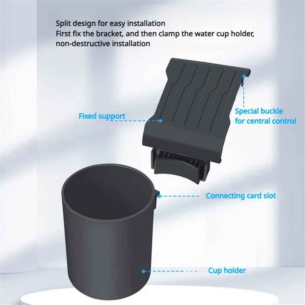 ALZH089 For Model Y  /  3 Car Dashboard Water Bottle Holder ABS Coffee Cup Holder