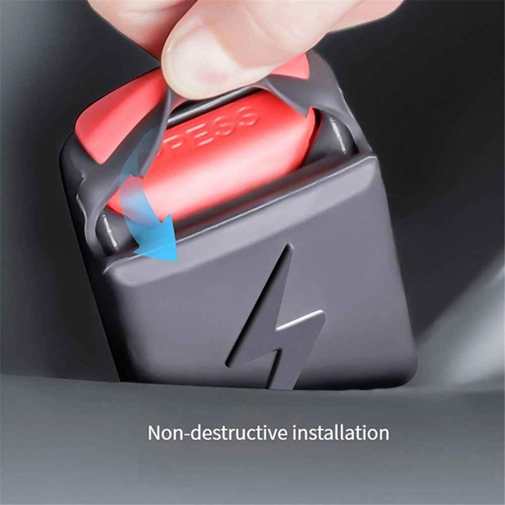 TSL825 2Pcs / Set For Tesla Model 3 / Y Car Safety Belt Buckle Silicone Cover